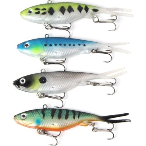 1PC Soft Lure 19g 9.5cm Wobblers Pesca Artificial Bait Silicone Fishing Lures Sea Bass Carp Fishing Lead Fish Jig Tackle 4 Color