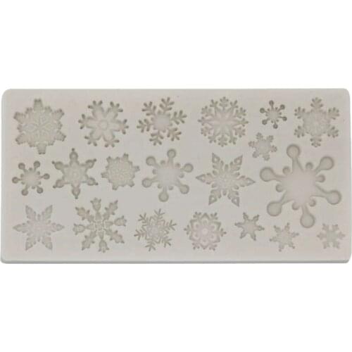 Wholesale 10 pcs Snowflake Silicone Mold Fondant Cake Decorating Tools Sugarcraft Mold Cookie Cupcake Chocolate Baking Mold