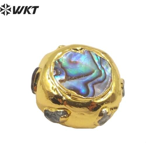 JFE46 Wholesale factory directly sales natural green abalone shell loose beads jewelry findings beads diy stone spacer beads