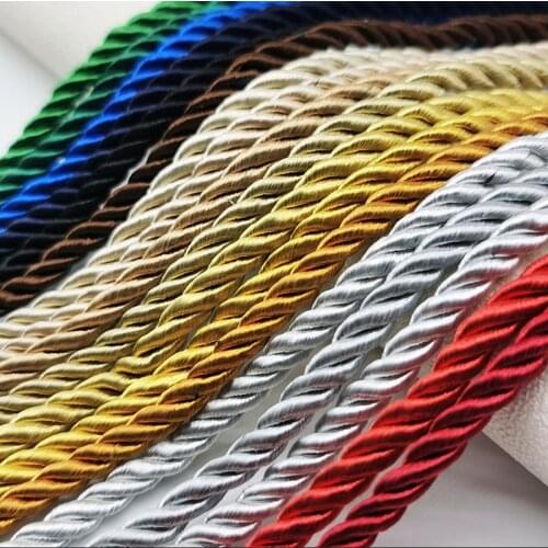 5yards/Lot 6mm 3-Strand Paracord Rope Polypropylene Rope For Home Decoration Accessories DIY Handmade Home Textile Decoration