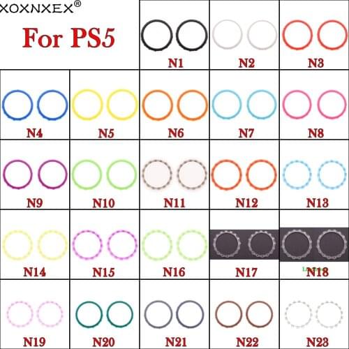 XOXNXEX 32Colors Plastic Replacement Accessories Accent Rings for Playstation 5 PS5 Controller