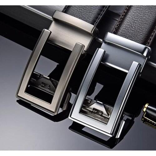 Ke mei qi Cow leather mens belt cowhide belt mens ratchet automatic buckle belt mens brand brown full body belt Men Belt