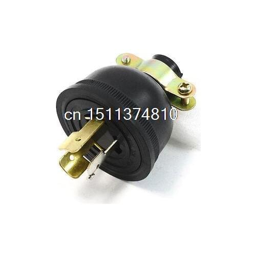 AC 250V 30A Screw Lock Generator Plug Socket 0.4" Cable Adapter