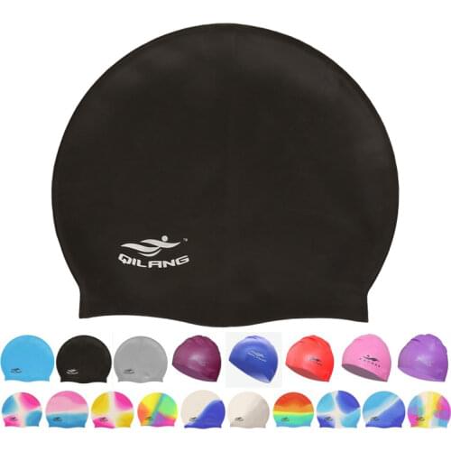 New Women Men Waterproof Flexible Silicone Gel Ear Long Hair Protection Swim Pool Swimming Cap Hat Cover for Adult Children Kids