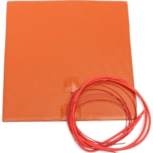 Silicone Heated Bed Heating Pad Flexible Waterproof 200x200/220*220/300x300mm Customized 12V/220V for 3D printer Parts hot bed