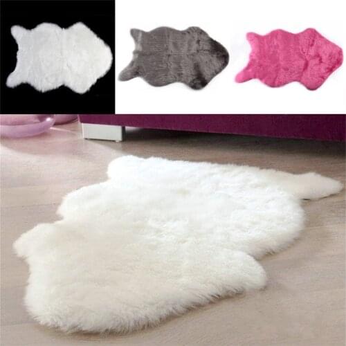 Super Soft Faux Sheepskin Washable Carpet Warm Hairy Seat Pad Fluffy Rugs Faux Fur Mats For Floor Chairs Sofas Cushions