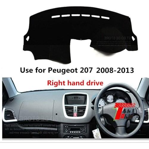 TAIJS Factory 3 Colors Car Dashboard Cover Sun Shade Mat Fit for Peugeot 207 2008 2009 2010 2011 2012 2013 Right Hand Drive