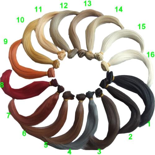 25cm wavy doll hairs SD AD 1/3 1/4 1/6 bjd doll diy wigs for blyth BJD curly doll tress