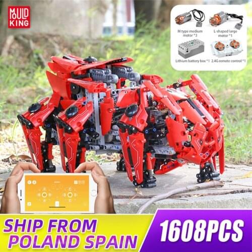 MOULD KING 20005 High-Tech Building Blocks The APP Remote Control Robot Motorized Walking Tank Model Bricks Kids Christmas Gifts