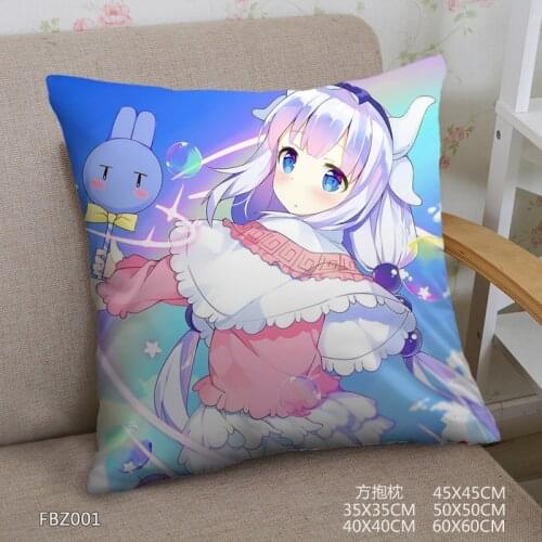 Japanese Anime Home Textile Two Sided Square Pillow Case Miss Kobayashis Dragon Maid Dakimakura Pillowcase Body Pillow Cover