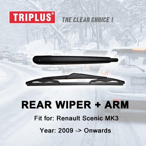 Rear Wiper Arm with Blade for Renault Scenic 3 (2009-Onwards) 1pc 12" 300mm,Rear Wiper Arm & Rear Wiper Blades Grand Scenic MK3