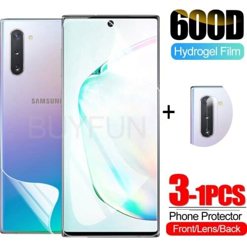 1-3Pcs Protective Hydrogel Film For Samsung Galaxy Note 10 Lite Screen Protector Camera Glass for samsung note 10 Plus Lens film