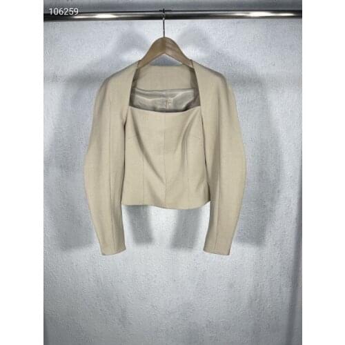 2021 Streetwear Solid Square Collar Simple Spring/Autumn Winter Clothes Women Women Clothing Free Shipping