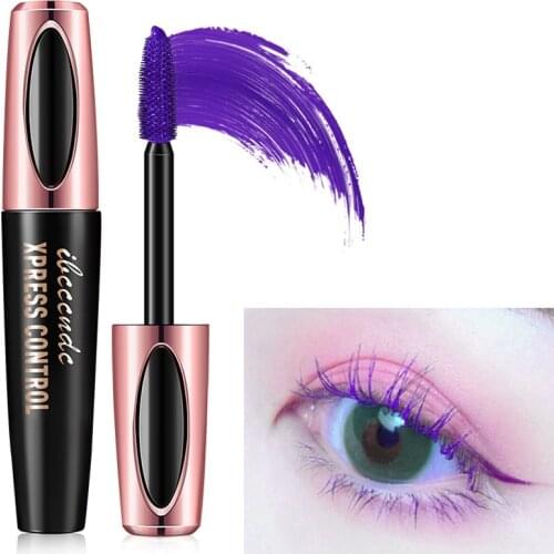 Color Mascara Eyelashes Makeup 4D Silky Eyelashes Lengthening Eye Cosmetics Eyelashes Makeup Waterproof Mascara Volume 1PC