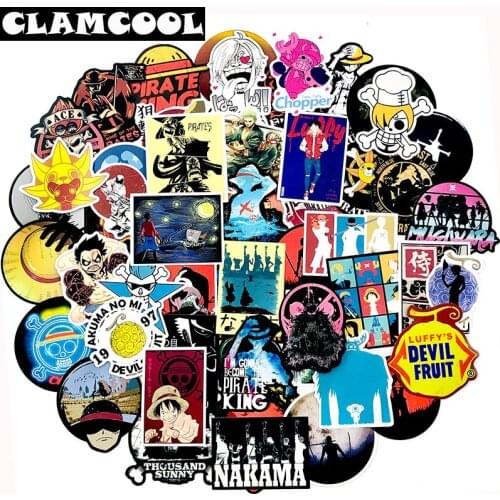 100Pcs Japanese Animation sticker ONE PIECE Stickers Scrapbooking For Skateboard Guitar Motorcycle Suitcase Laptop Gift