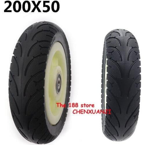 200X50 Solid Tire 200*50 Tire with Wheel Hub 8" Explosion-proof Electric Bike Scooter Tyre for Electric Scooter Tyre Wheel