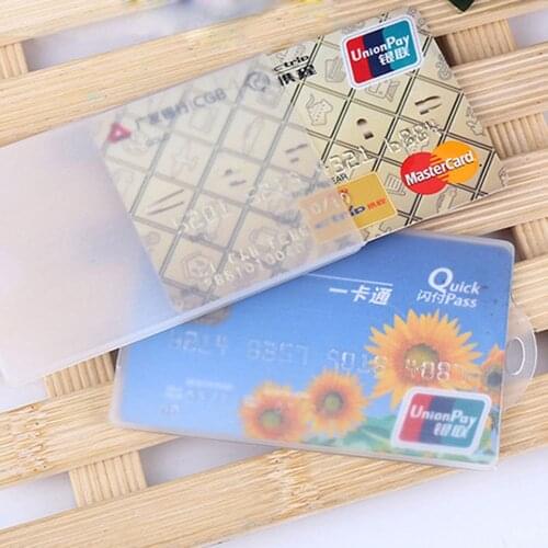 3Pcs Transparent IC Card holder Bus card & ID Holders Men Women credit card holder protective cover PVC card bag