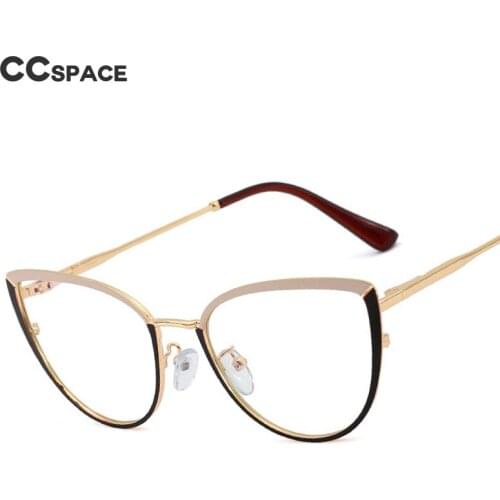 48317 Cat Eye Anti Blue Light Lady Optical Glasses Frames Women Fashion Stitching Color Computer Eyeglasses