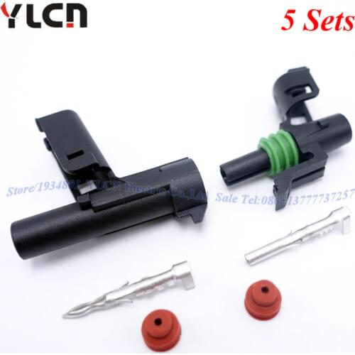 5 Sets Kits Brand New 1Pin Way Delphi Waterproof Sealed Electrical Wire Connector Plug For Car Boat etc