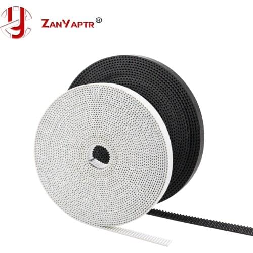 5M 10M/lot PU with Steel Core GT2 Belt Black & White Color 2GT Timing Belt 6mm Width 10M a Pack for 3d printer Free Shipping