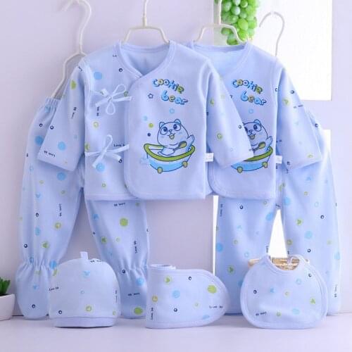 7Pcs/set Clothes Sets for Baby Newborn Underwear Suits Boys Girls Clothing Sets Cotton for 0-3M