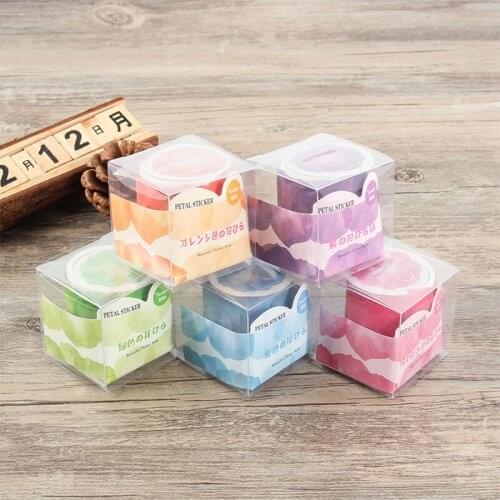 80Pcs/Roll Flower Petals Washi Tape Diary Paper Stickers Roll Cute Adhesive Paper Tape DIY Scrapbooking Stationery Sticker