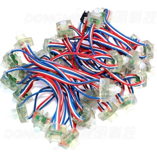 800pcs/lot Wholesale 12mm LED RGB String Advertising Light Letter LED Modules Ws2801 Waterproof IP65 LED RGB Module String