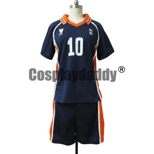 Anime Haikyu Karasuno High School Shoyo Hinata No 10 Cosplay Jersey
