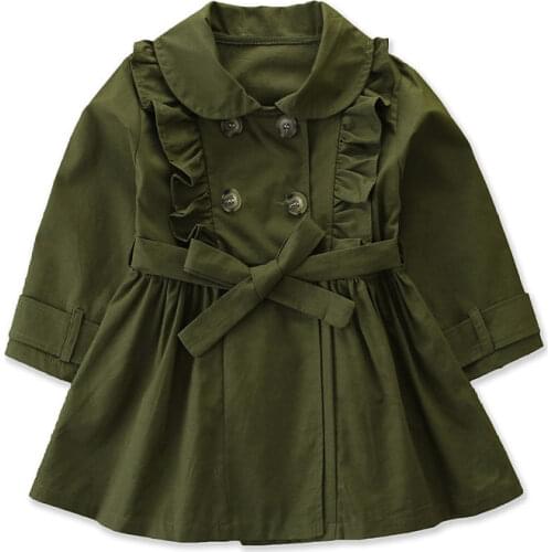 Baby Jacket for Infant Girl Baby Coat 2021 Spring Autumn Baby Trench Windbreaker for Girl Kids Jacket For 2 4 6Years old