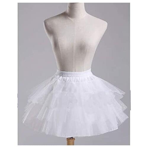 3 Layers Girls Slip Flower Girl Petticoat Crinoline Hoopless Skirt Underskirt for Kids