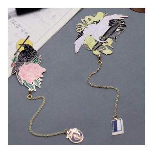 HOT Grandmaster Of Demonic Cultivation Wei Wuxian MDZS Metal Bookmarks Gifts Chinese style Antiquity Classic Tassels Bookmarks