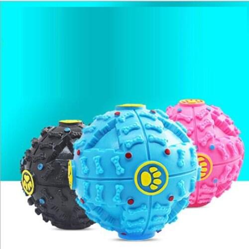 Pet Dog Toy Rubber Sound Dog bite Toy Pet Ball-Food Ball For Dogs Three Colors Three Specifications Pet Supplies PPT802