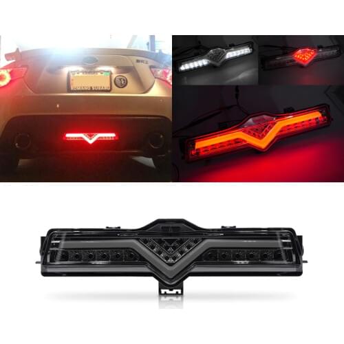 Smoked Rear 3-In-1 Led Rear Fog, Reverse/Backup, Brake Light Kits For Subaru BRZ 2013- For Toyota GT86 2013- Scion FR-S 2013