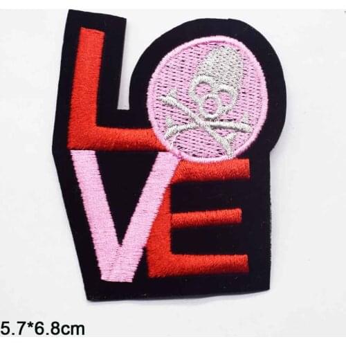Colourful Love Pirate Iron On Embroidered Clothes Patch For Clothing Stickers Garment Apparel Accessories