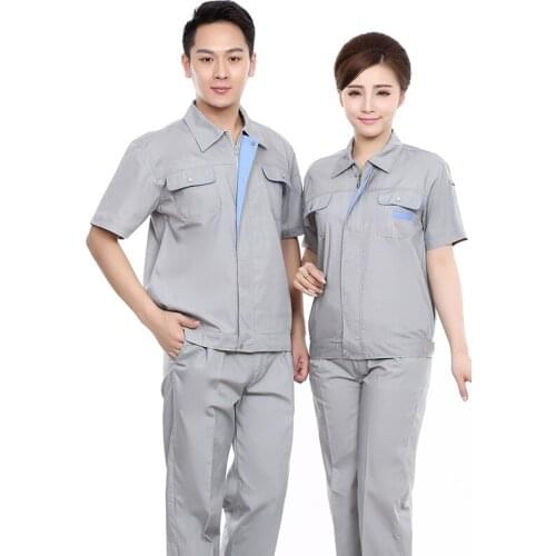 Summer Plus Size 4XL Worker Uniform Men Women 100%Cotton Work Clothing Auto Repairmen Workshop Labor Durable Mechanical Coverall