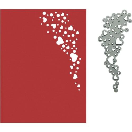 Heart Shape Envelope Edge Metal Cutting Dies For Hollow Out Bubble Confetti Cutting Scrapbooking Card Border Craft Mold