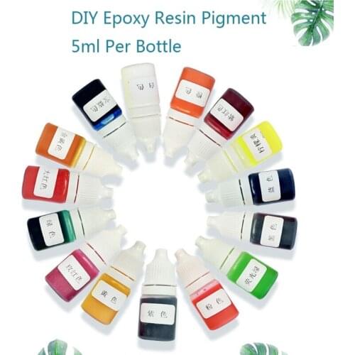 Epoxy Resin Pigment 15 Color Liquid Highly Concentrated Epoxy Resin Colorant Resin Coloring Art Jewelry Making Supplies