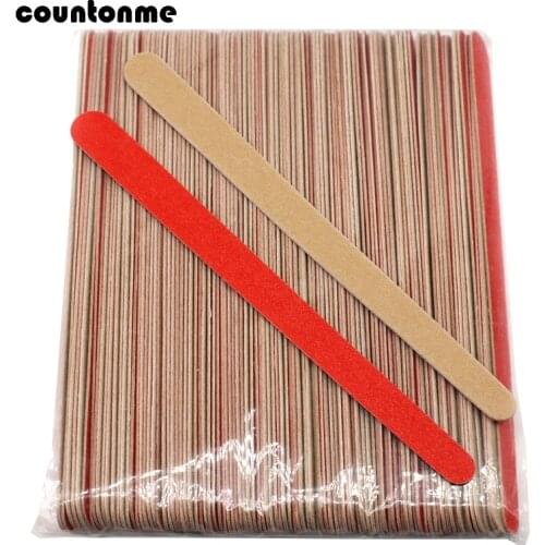 100Pcs Nail polish Art File 180/240 Sanding Straight Wooden Nail Files Sandpaper UV Gel Polisher Nail Tools Salon lime a ongle