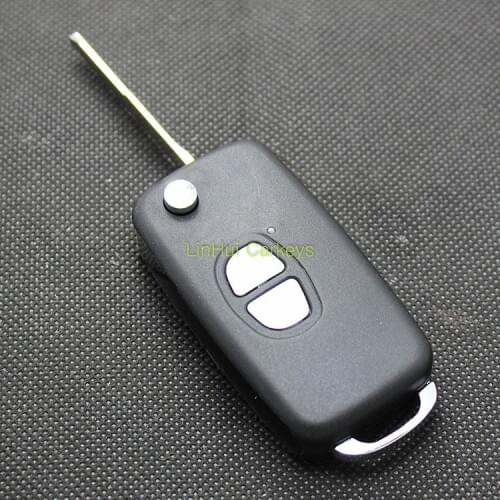 PINECONE Key Case for MITSUBISHI FREECA DELICA Remote Key 2 Buttons Uncut Blade Remote Blank Key Shell Cover 1 PC