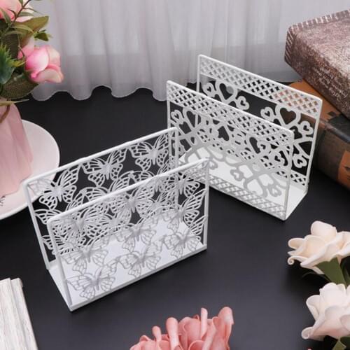 Hollow Napkin Holder Paper Towel Dispenser Tissue Rack Party Dining Table Decor