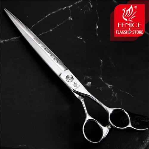 Fenice 7.25 inch Professional Pet Grooming Scissors/Shears,Straight Scissors Cat Dog Grooming Shears,Sharp Edge