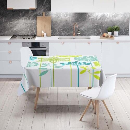 Rectangular Tablecloths Decorative Table Cover 3D Printing Multicolor Flowers Dining Table Cloth