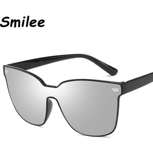 Vintage Oversized Sunglasses Ladies 2020 INS Trendy Silver Mirror Plastic Shades Glasses Summer Luxury Mens Fashion Glasses UV