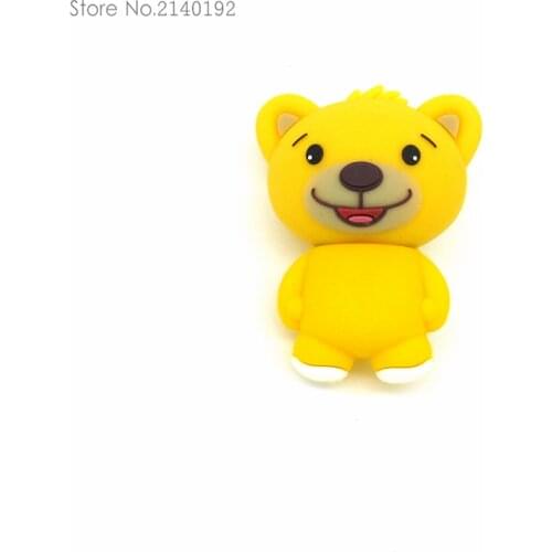 New design cartoon yellow Bear USB Flash Drive Thumbdrive pen drive real capacity memory stick 32GB16GB 8GB 4GB U Disk