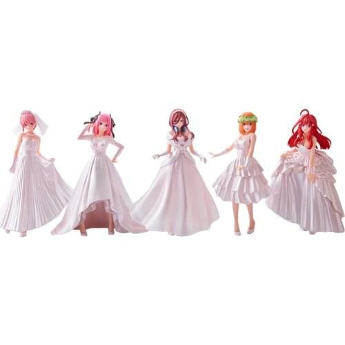 The Quintessential Quintuplets Japan Anime Figure Nakano Ichika Wedding Dress Hand-Made Model Toys Collectible Gifts In Stock