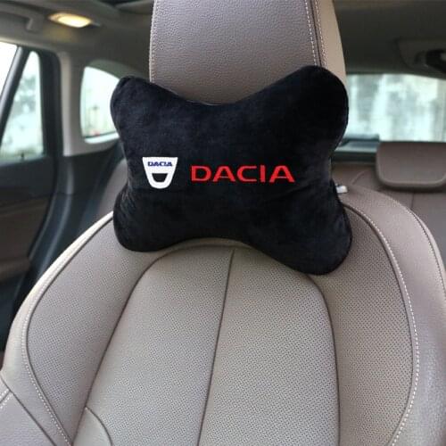 1Pcs Car Pillows Headrest Neck Rest Cushion Support Seat Accessories Auto Black Safety Pillow fit for Dacia Duster Accessories