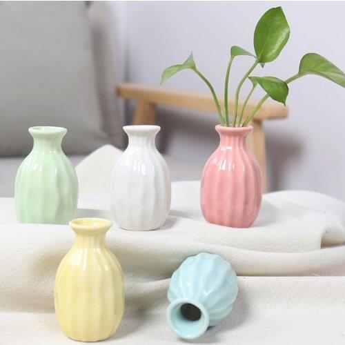 1PC Mini Modern Flower Vase Home Flower Arrangement Living Room Origami Plastic Nordic Style Home Decor Ornament 8x8x3CM