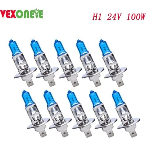 10pcs H1 24V 100w Super White Auto Halogen Bulbs Car Light Source Auto Accessory Oem Quality