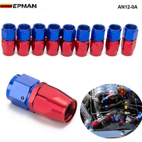 10PCS/LOT 0 degree ( Straight) AN12 Hose End Fitting Aluminum oil cooler hose fitting AN12-0A