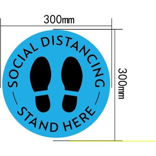 200PCS Social Distancing Sticker Distancing Pegatina Distancia De Seguridad Safety Signage Crowd Control Guidance Keep Away